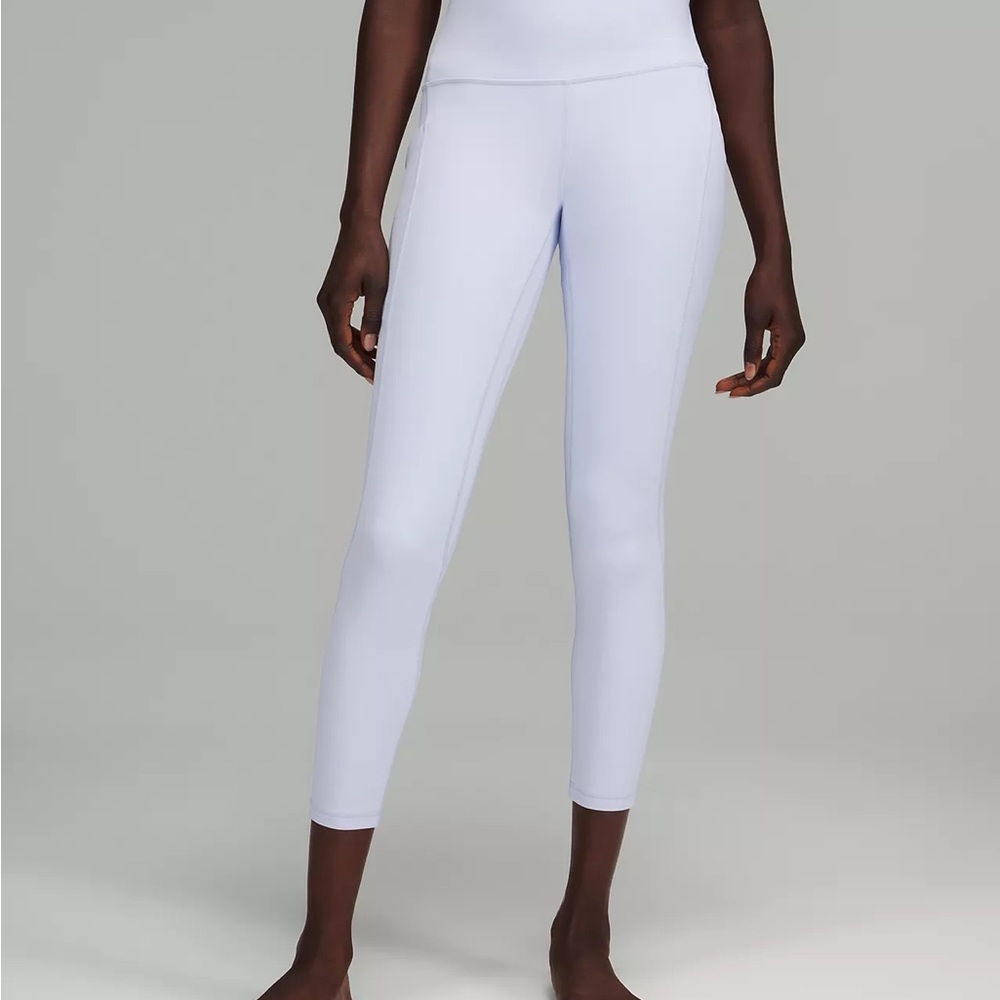 Lululemon Align High Rise Leggings with Pocket 25” Pastel Blue Size 4. Worn once